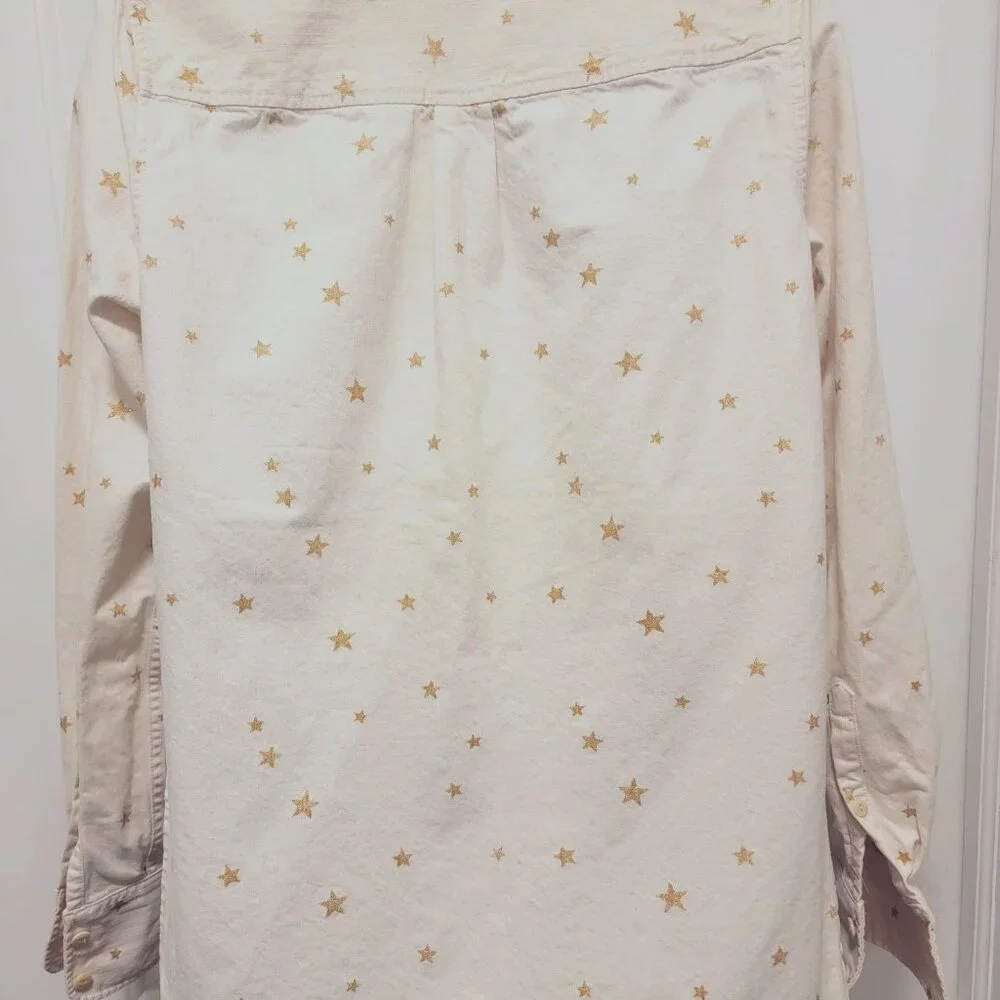 J.Crew Gold Star Ecru Heavyweight Chambray Shirt Jacket XS